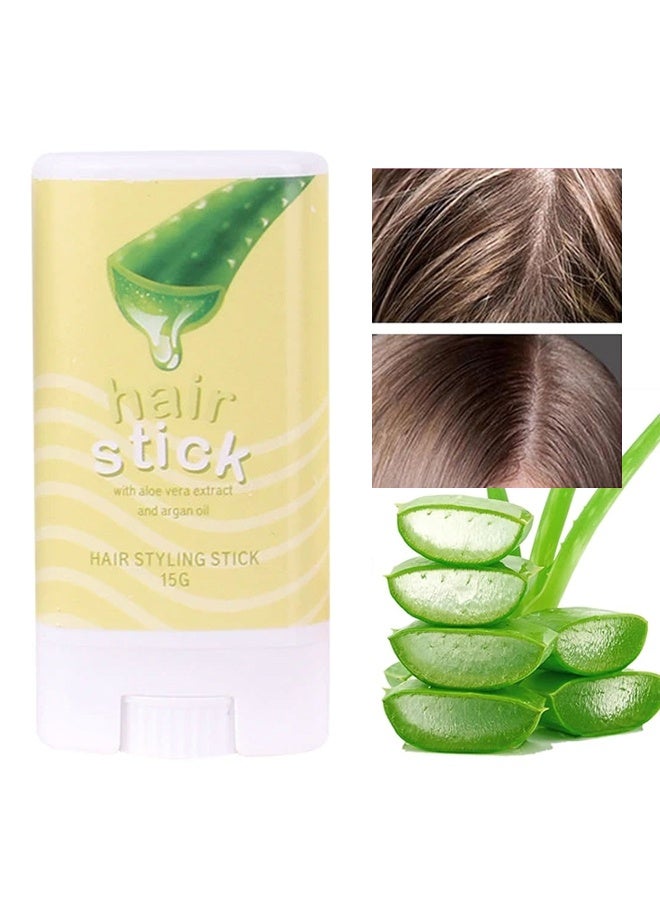 IKZEE Hair Styling Stick-Hair Wax Stick, Hair Mascara for Flyaway Tamer, Fly Away Hair Tamer Stick for Enhance Gloss of Hair, Anti Frizz Broken Hair Baby Hair Flash Moment Flyaway Stick, Non-Greasy #Aloe - Image 1